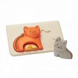 Пазл – Котята, деревянный (Plan Toys, 4637) - миниатюра